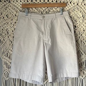 Alfani Plaid Chino Flat Front Cotton Shorts